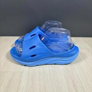 Hoka One Ora Recovery Slide 3 Women’s Blue Slip On Comfort Gym Workout Size 6